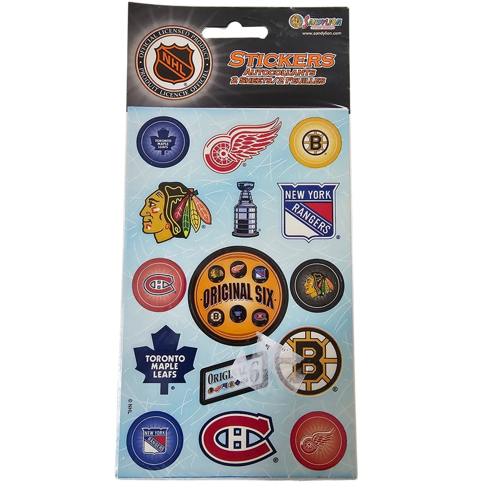 Vintage 2003 Original Six Hockey Stickers 2 Sheets NHL